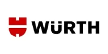 Rotes Wappen-Logo mit dem Wort "WÜRTH" in schwarzer Großschrift daneben.